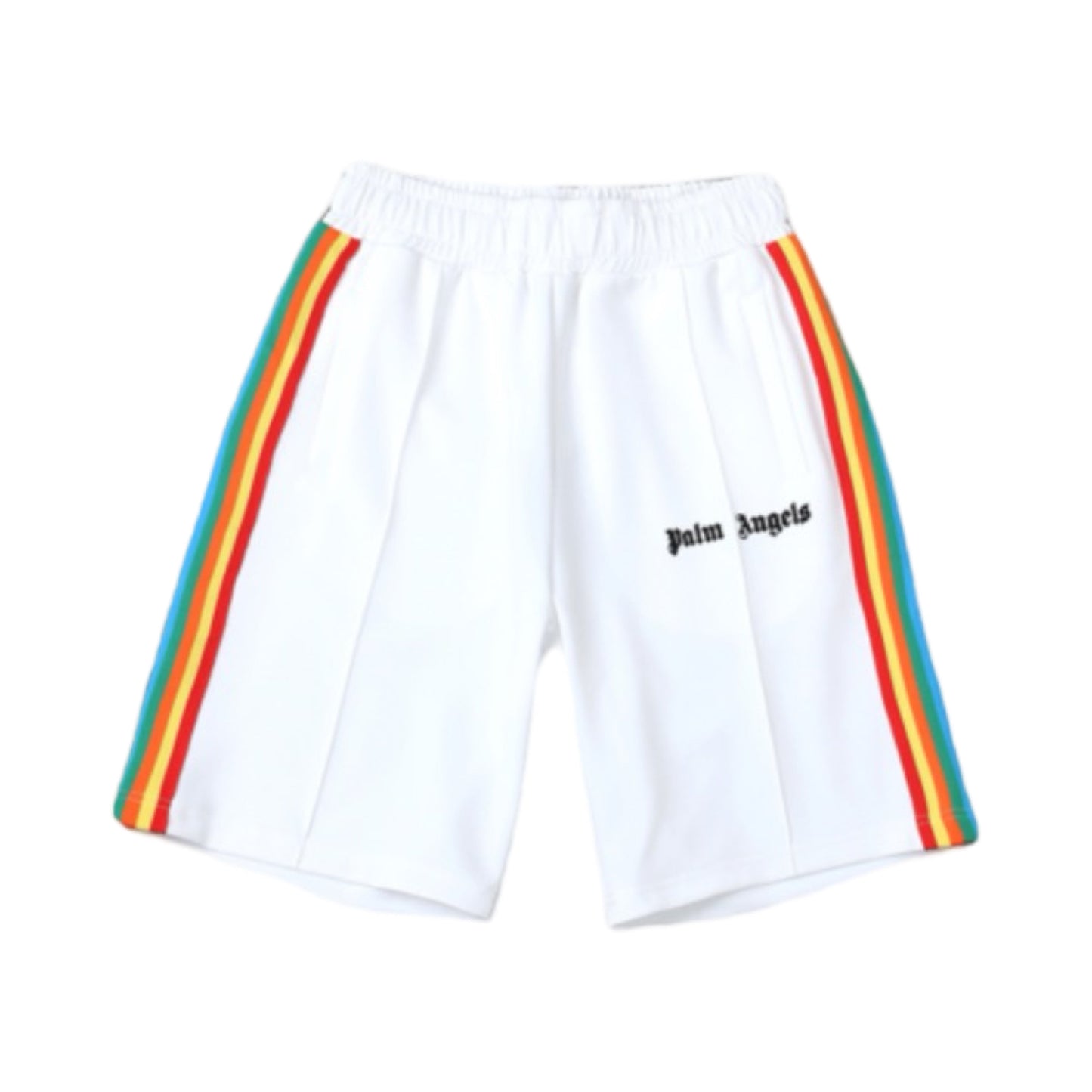 Palm Angels Short White Raimbow Bands Position 1