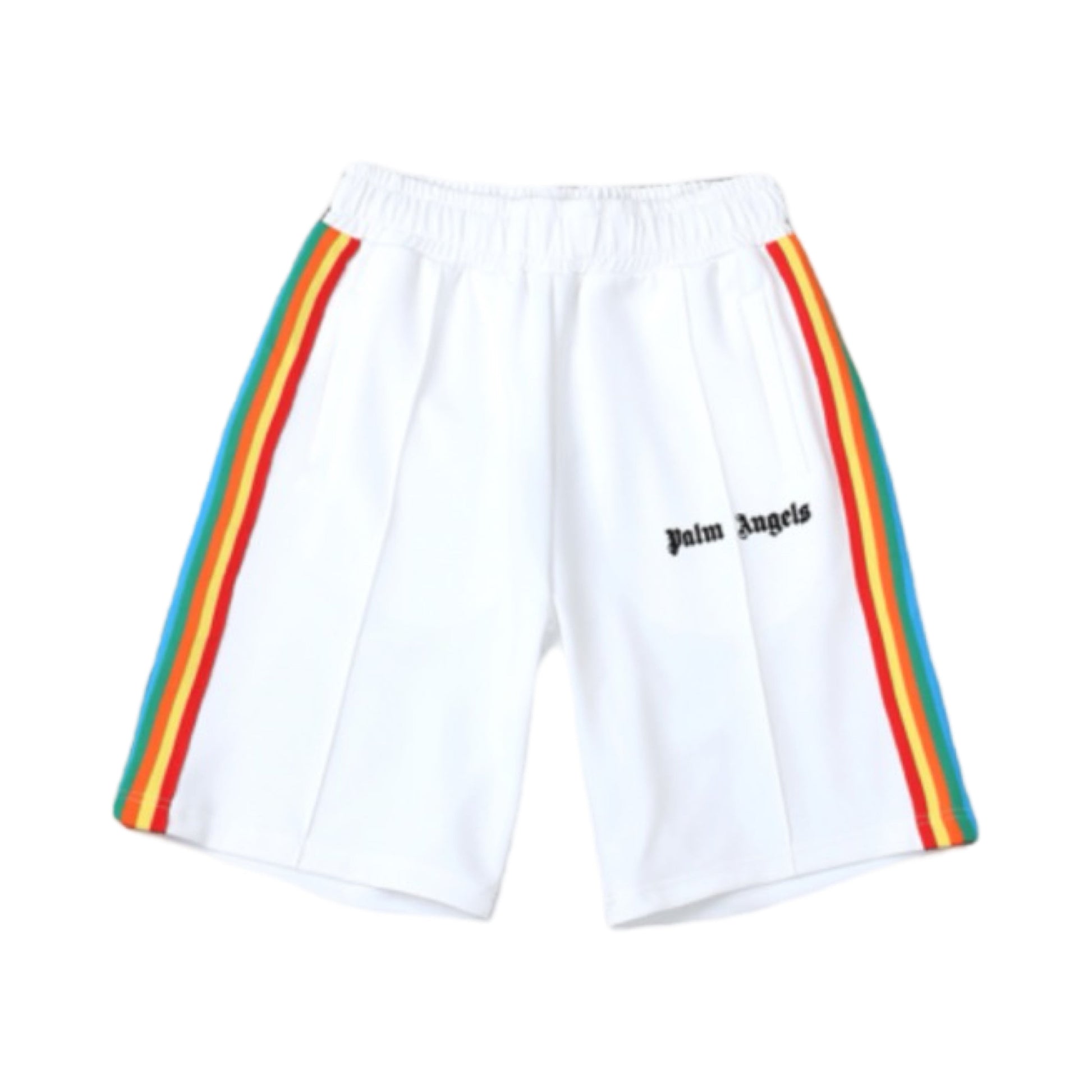 Palm Angels Short White Raimbow Bands Position 1