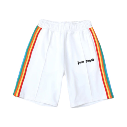 Palm Angels Short White Raimbow Bands Position 1